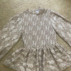 JUNE & JO SNAKESKIN BLOUSE SMALL